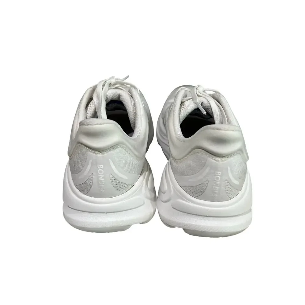 HOKA One One Bondi 9 Women’s 8 B White Running Walking Shoes 1162012 WWH